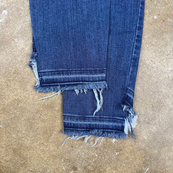 Paige Verdugo Ankle Jeans Women’s Size 27 Dark Wash Raw Hem Denim‎ Skinny - Picture 8 of 15